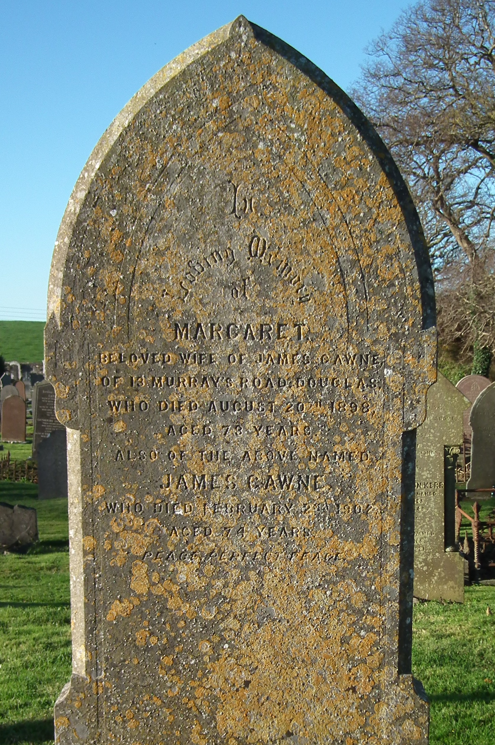 A gravestone from Malew coded 4210