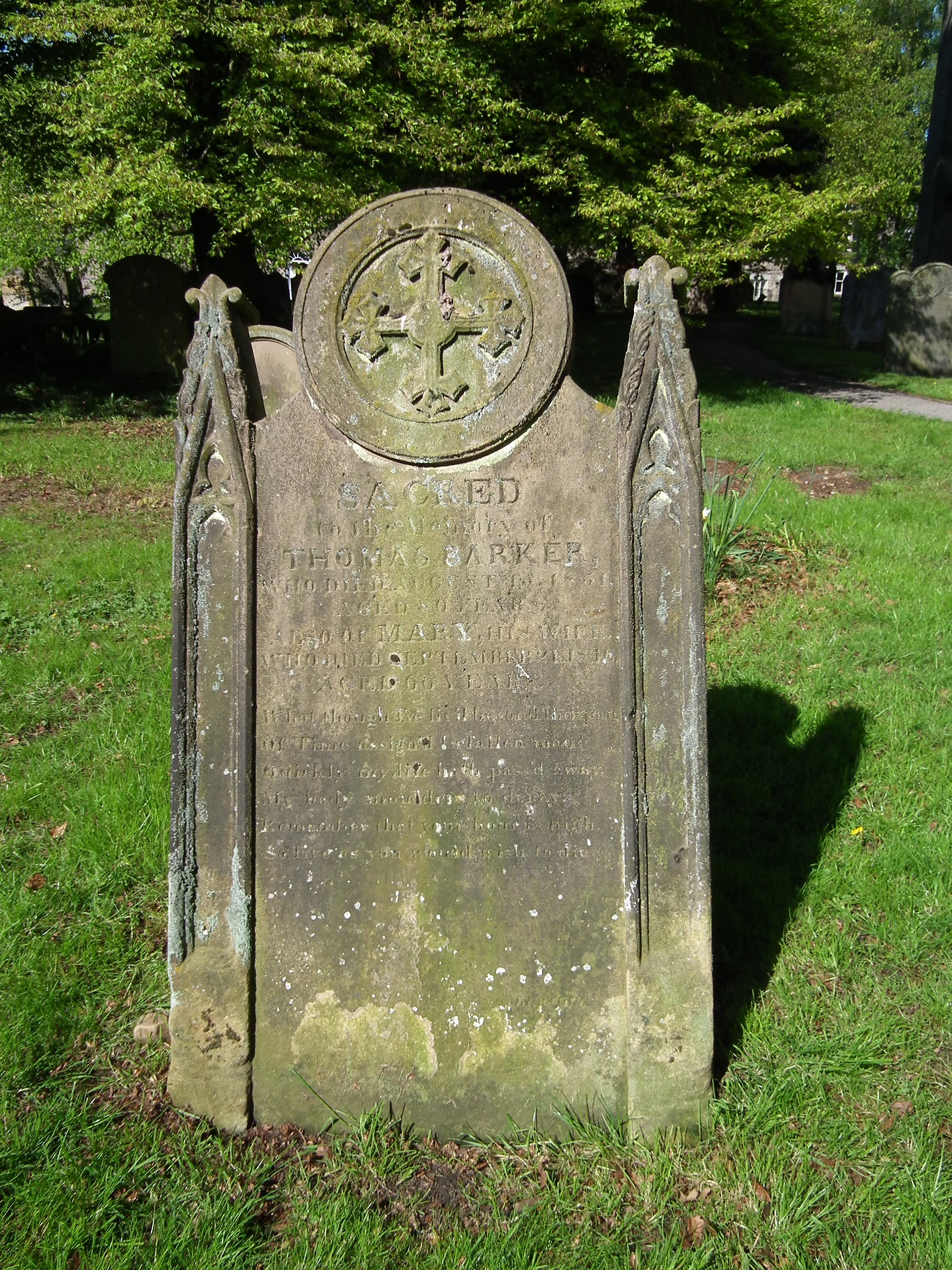 A headstone from Helmsley with a cross motif